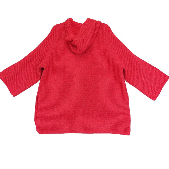 Old Navy Chunky Hooded Tunic Sweater Pull Over Women XL Red Long Sleeve - Picture 4 of 13
